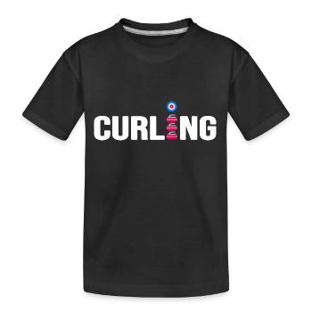 Curling Curling Curling Stone Curl - T-shirt bio Premium Enfant - noir - Devant