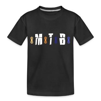 VTT chaîne vélo VTT vélo vélo jersey vélo - T-shirt bio Premium Enfant - noir - Devant