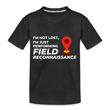Reconnaissance de terrain SIG Géomètre Cartographie Humour - T-shirt bio Premium Enfant - noir - Devant