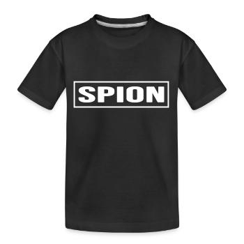Spy undercover agent elite superhero - Kids' Premium Organic T-Shirt - black - Front
