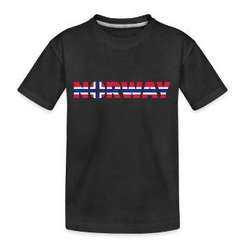 Norwegen - Kinder Premium Bio T-Shirt - Schwarz - Vorne