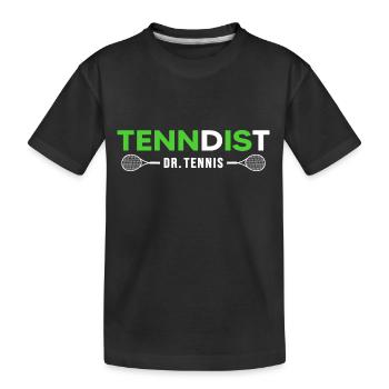 Balle de match de tennis raquette de tennis « dr.tennis » - T-shirt bio Premium Enfant - noir - Devant