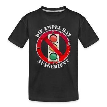 Die Ampel hat ausgedient - Kinder Premium Bio T-Shirt - Schwarz - Vorne