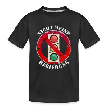 Ampel Nicht meine Regierung - Kinder Premium Bio T-Shirt - Schwarz - Vorne