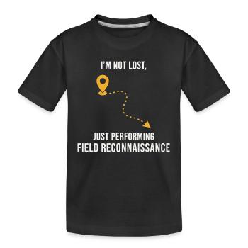 Reconnaissance de terrain SIG Topographie Cartographie Humour - T-shirt bio Premium Enfant - noir - Devant