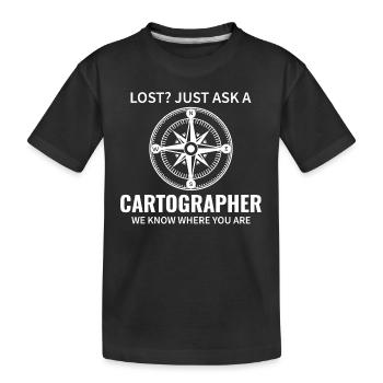 Cartographe Boussole Carte Navigation SIG - T-shirt bio Premium Enfant - noir - Devant