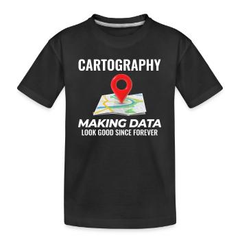 Données cartographiques Look Good Carte SIG - T-shirt bio Premium Enfant - noir - Devant