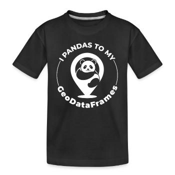 GeoDataFrames Pandas GIS Python Programmierung - Kinder Premium Bio T-Shirt - Schwarz - Vorne