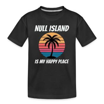 Null Island Geolokalisierung GIS Kartografie Humor - Kinder Premium Bio T-Shirt - Schwarz - Vorne