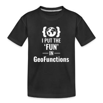 GeoFunctions GIS Programmierung Entwickler Spaß - Kinder Premium Bio T-Shirt - Schwarz - Vorne