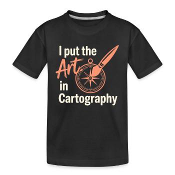 Art Cartographie SIG Création de cartes Design - T-shirt bio Premium Enfant - noir - Devant