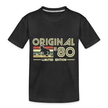 1980 - Kinder Premium Bio T-Shirt - Schwarz - Vorne