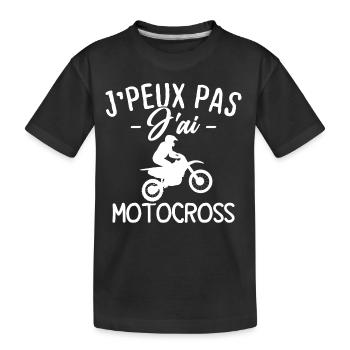 Ich kann kein Motocross haben - Kinder Premium Bio T-Shirt - Schwarz - Vorne