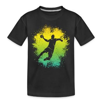 Handball Player Handball Children Boys Handball Player - Kids' Premium Organic T-Shirt - black - Front