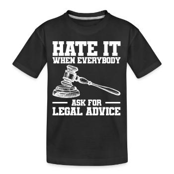 Anwalt Geschenke für Anwälte | Jurist Jura Student - Kinder Premium Bio T-Shirt - Schwarz - Vorne