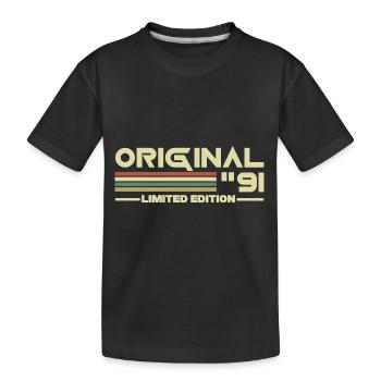 1991 - Kids' Premium Organic T-Shirt - black - Front