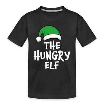 L’elfe affamé - T-shirt bio Premium Enfant - noir - Devant