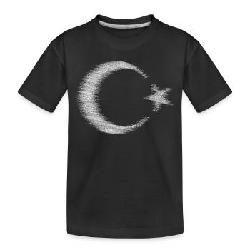 Conception de l’esquisse du drapeau de la Turquie - T-shirt bio Premium Enfant - noir - Devant