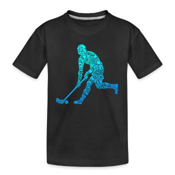 Floorball Player Floorballer Boys Floorball - Kids' Premium Organic T-Shirt - black - Front