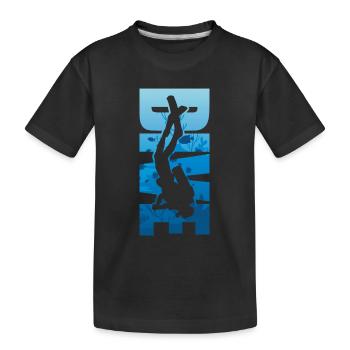 Dive - Kids' Premium Organic T-Shirt - black - Front