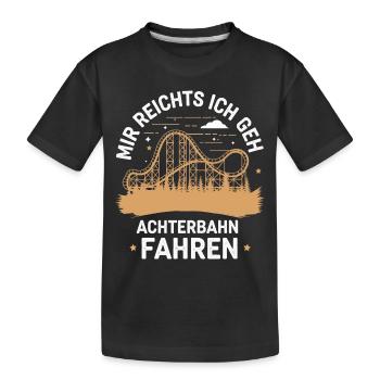 Roller Coaster Amusement Park Roller Coaster - Kids' Premium Organic T-Shirt - black - Front