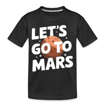 Mars Planet Planeten Sonnensystem - Kinder Premium Bio T-Shirt - Schwarz - Vorne