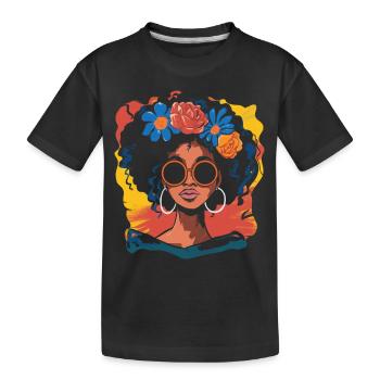 Afro-Américains Afrique - T-shirt bio Premium Enfant - noir - Devant