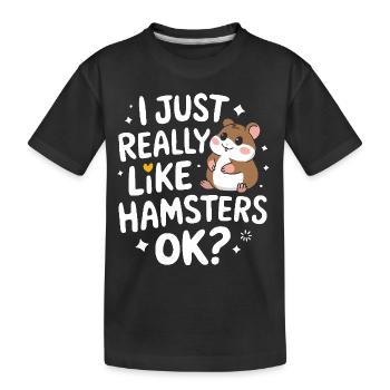 Hamster - Kinder Premium Bio T-Shirt - Schwarz - Vorne