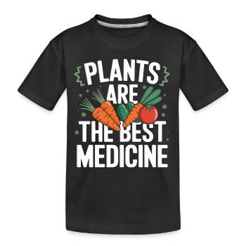 Vegetarian Vegan Veggie Vegetarian - Kids' Premium Organic T-Shirt - black - Front
