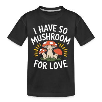 Pilz Pilze Funghi Champignon - Kinder Premium Bio T-Shirt - Schwarz - Vorne