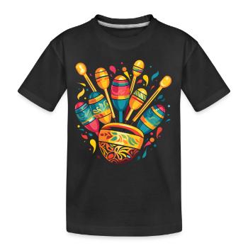 Colorful Maracas Rumba Balls Rumba Rattles - Kids' Premium Organic T-Shirt - black - Front