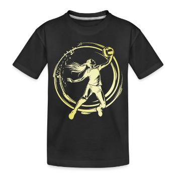 Joueur de volley-ball - T-shirt bio Premium Enfant - noir - Devant