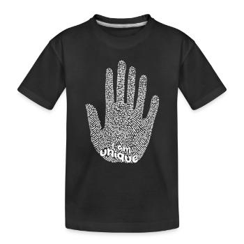 Je suis unique - T-shirt bio Premium Enfant - noir - Devant