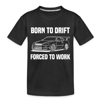 born to drift white - T-shirt bio Premium Enfant - noir - Devant