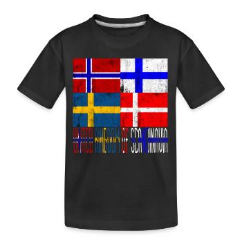 United Kingdom of Scandinavia - Kinder Premium Bio T-Shirt - Schwarz - Vorne