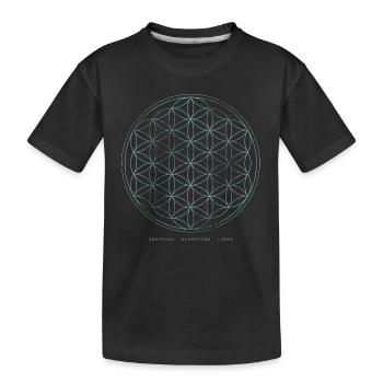 Flower of Life - Origin Creation Life - Kids' Premium Organic T-Shirt - black - Front