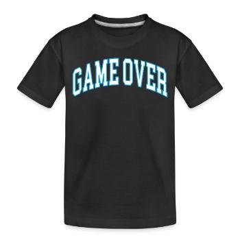 game over funny gamer - Kinder Premium Bio T-Shirt - Schwarz - Vorne
