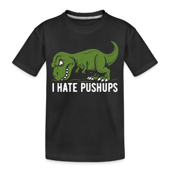 T-Rex - Je déteste les pompes - cadeau - T-shirt bio Premium Enfant - noir - Devant