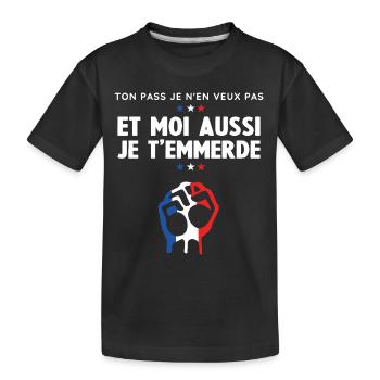Moi aussi je t'emmerde - T-shirt bio Premium Enfant - noir - Devant