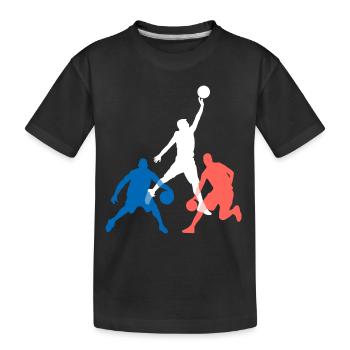 Basketball joueur de basketball supporter - T-shirt bio Premium Enfant - noir - Devant