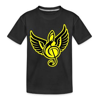 Symbole de clé Piano à queue - T-shirt bio Premium Enfant - noir - Devant