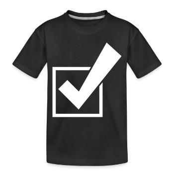 Tick Select Tick Symbol - Kids' Premium Organic T-Shirt - black - Front