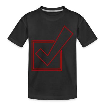 Tick Icône de coche - T-shirt bio Premium Enfant - noir - Devant