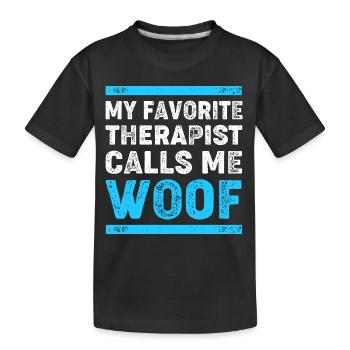 Thérapie Thérapeute canine Thérapie Dresseur de chiens - T-shirt bio Premium Enfant - noir - Devant