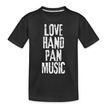 LOVE HANDPAN MUSIC fractal white - Kinder Premium Bio T-Shirt - Schwarz - Vorne