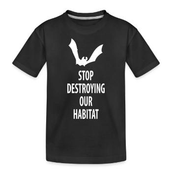 Bat Bats - Kids' Premium Organic T-Shirt - black - Front