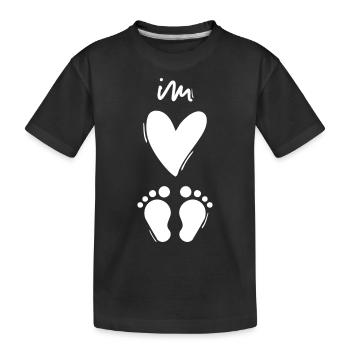 Pieds nus au cœur - pieds nus sur la plage, dans le sable... - T-shirt bio Premium Enfant - noir - Devant