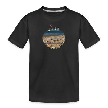 I love the Beach - Kinder Premium Bio T-Shirt - Schwarz - Vorne