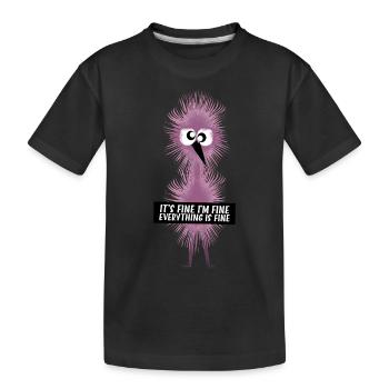 Es ist fein im fein - Flamingo Baby Zitat - Kinder Premium Bio T-Shirt - Schwarz - Vorne