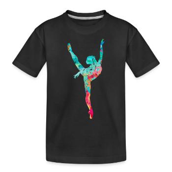 Tänzerin PopArt - Kinder Premium Bio T-Shirt - Schwarz - Vorne